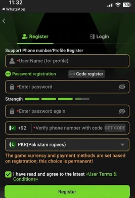 7A Jogo Game login register image