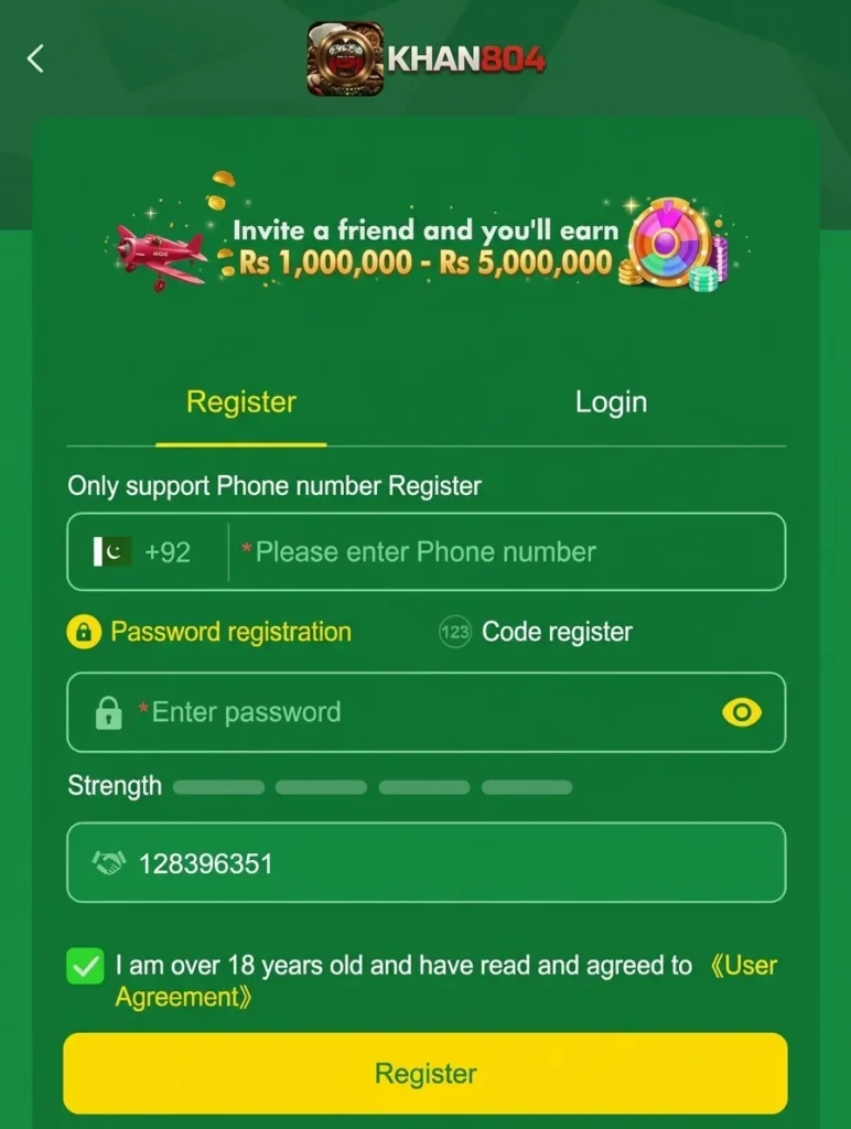 Khan804 Game login register image
