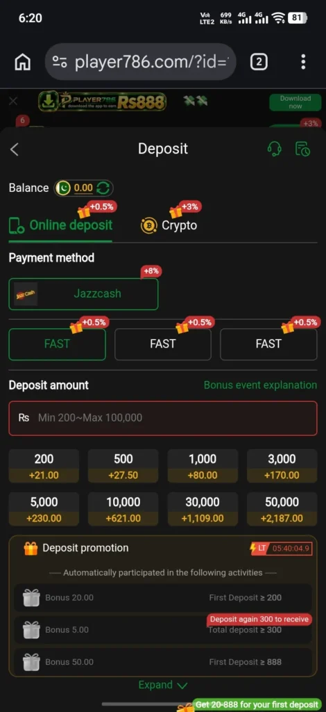 Player786 Online Gaming Pakistan